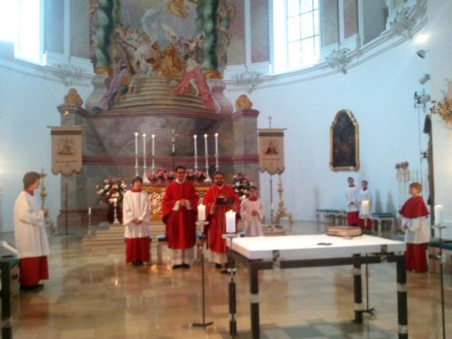 Während der hl. Messe in der Wallfahrtskirche