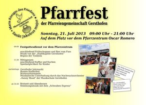 Plakat Pfarrfest
