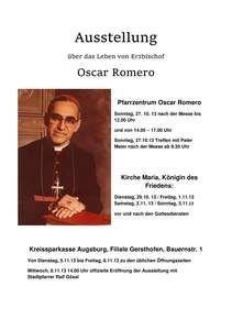Plakat Ausstellung Romero 2013