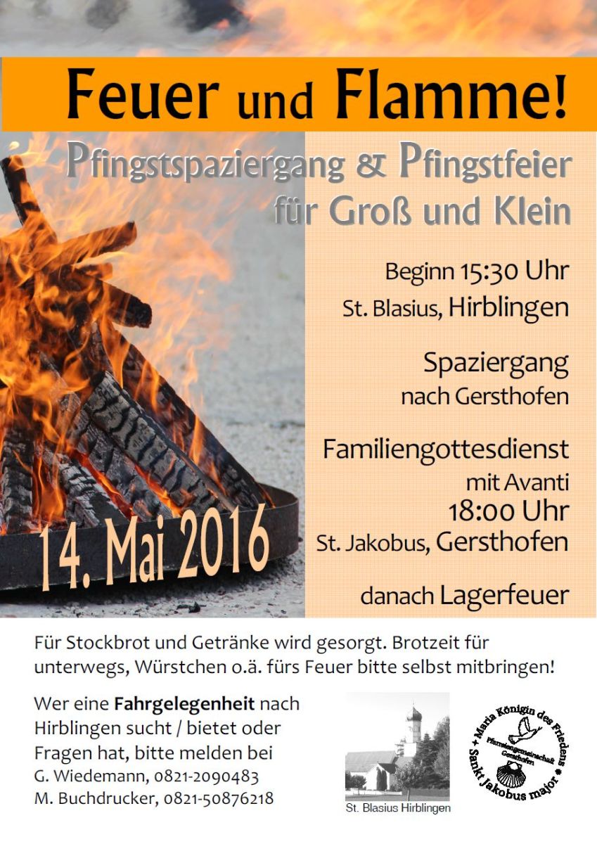 Pfingsten 2016 - Feuer und Flamme